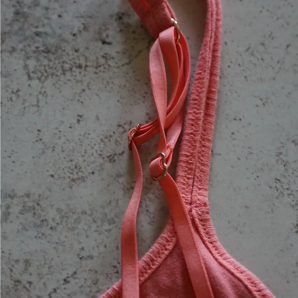 Coral Ribbed Tank - Picture 3 of 3